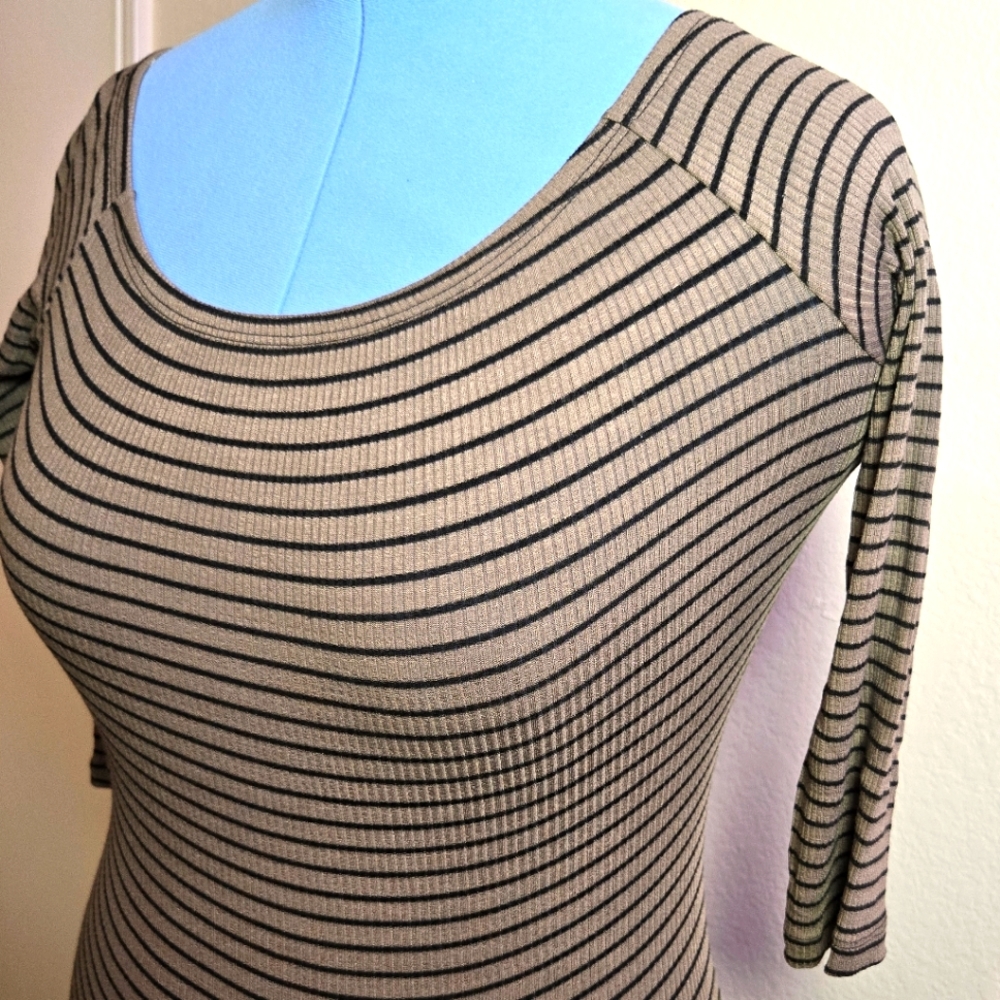 Iris Black and Tan Pencil Dress